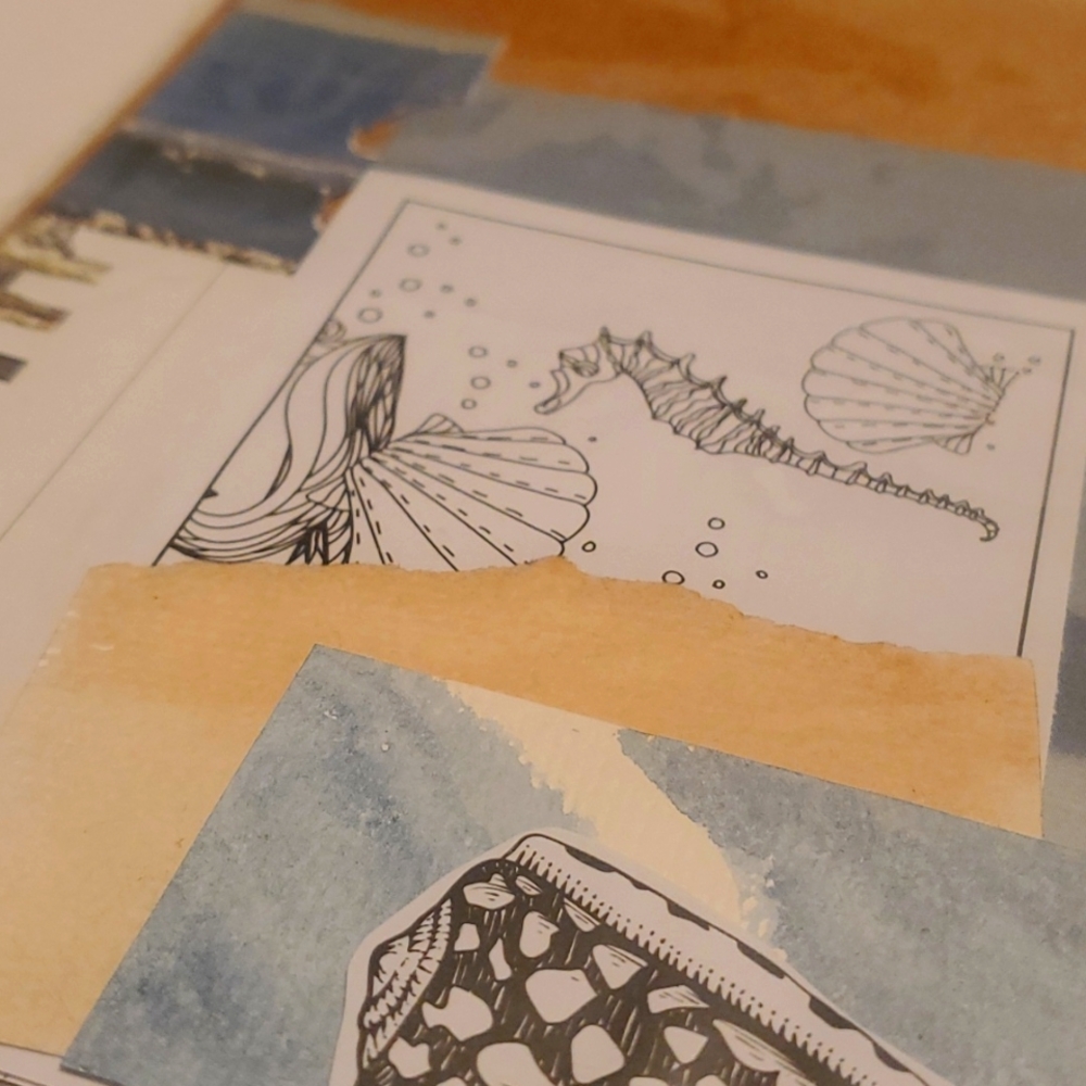 Under the Sea themed bullet journal scrapbook paper pack